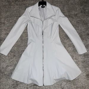 Bebe Frosty Snow Colored Dress Overcoat